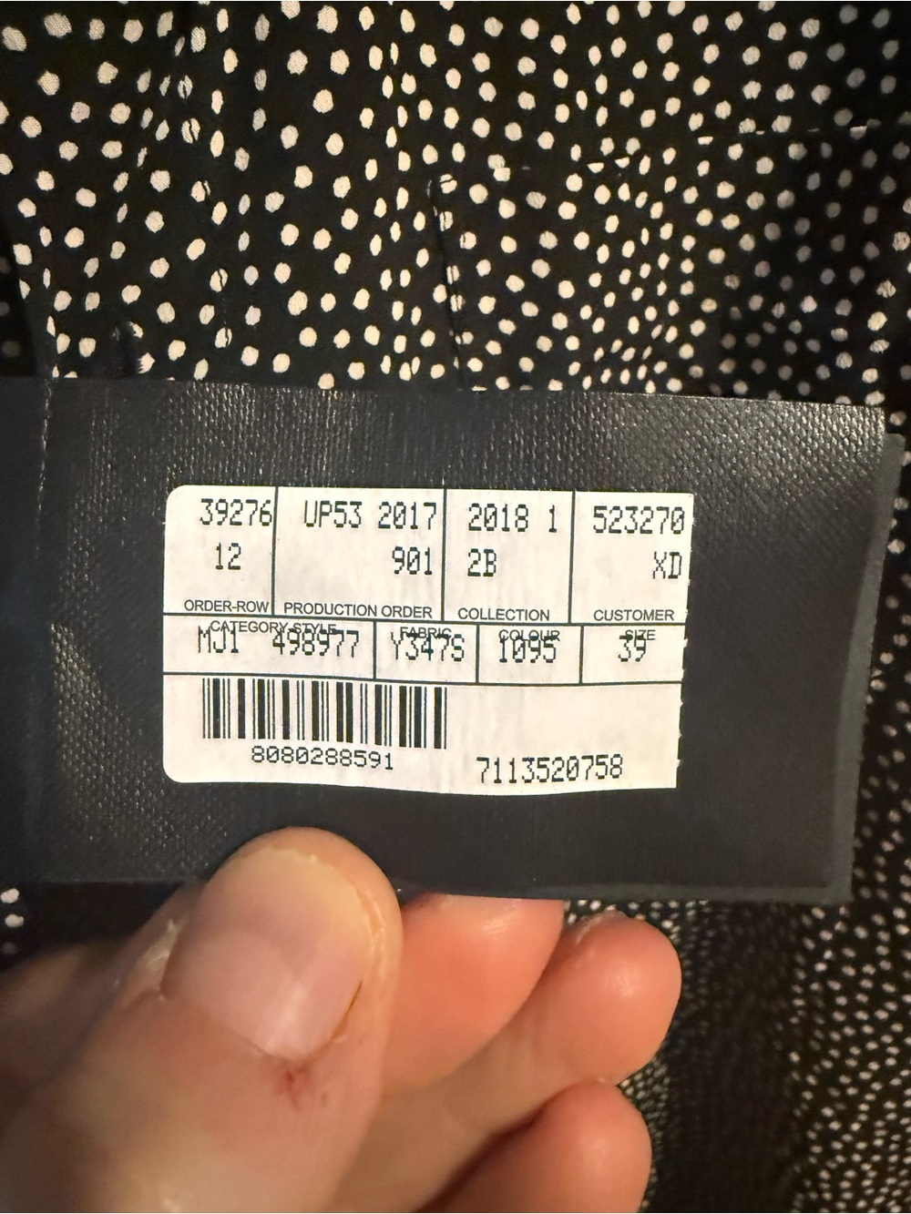 Men’s Saint Laurent Black and White Polka Dot Short-Sleeve Shirt - Picture 4 of 4